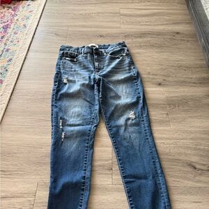 BKE Blue Distressed Skinny Jeans